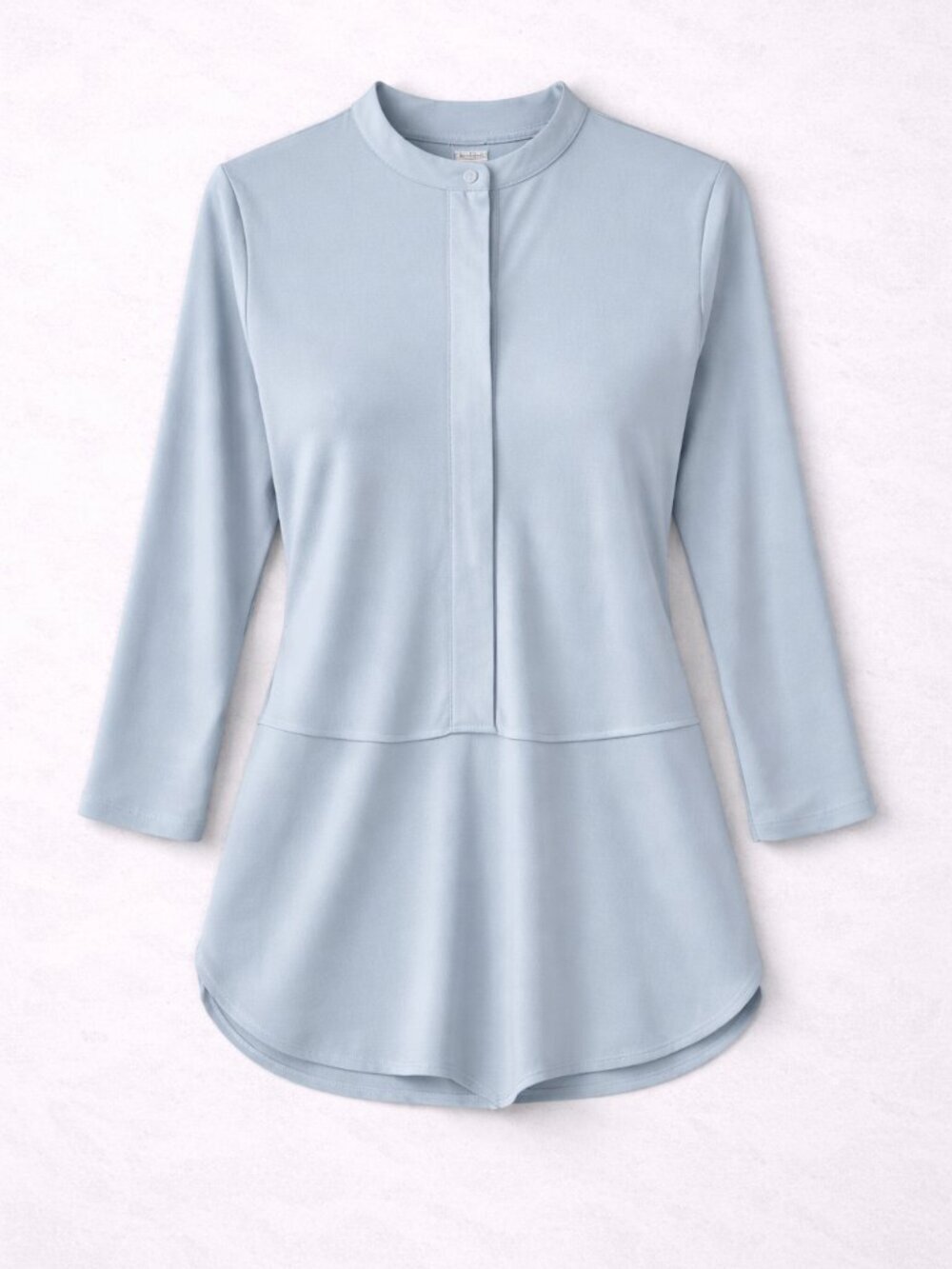 Lauren Ralph Lauren Tunic Top Petite Small Light Blue Minimalist Blouse